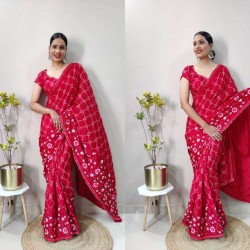 Ready to Wear saree in chinon silk fabric